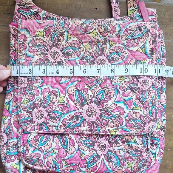 Vera Bradley Pink Floral Messenger Bag And Wallet Set - Picture 11 of 14